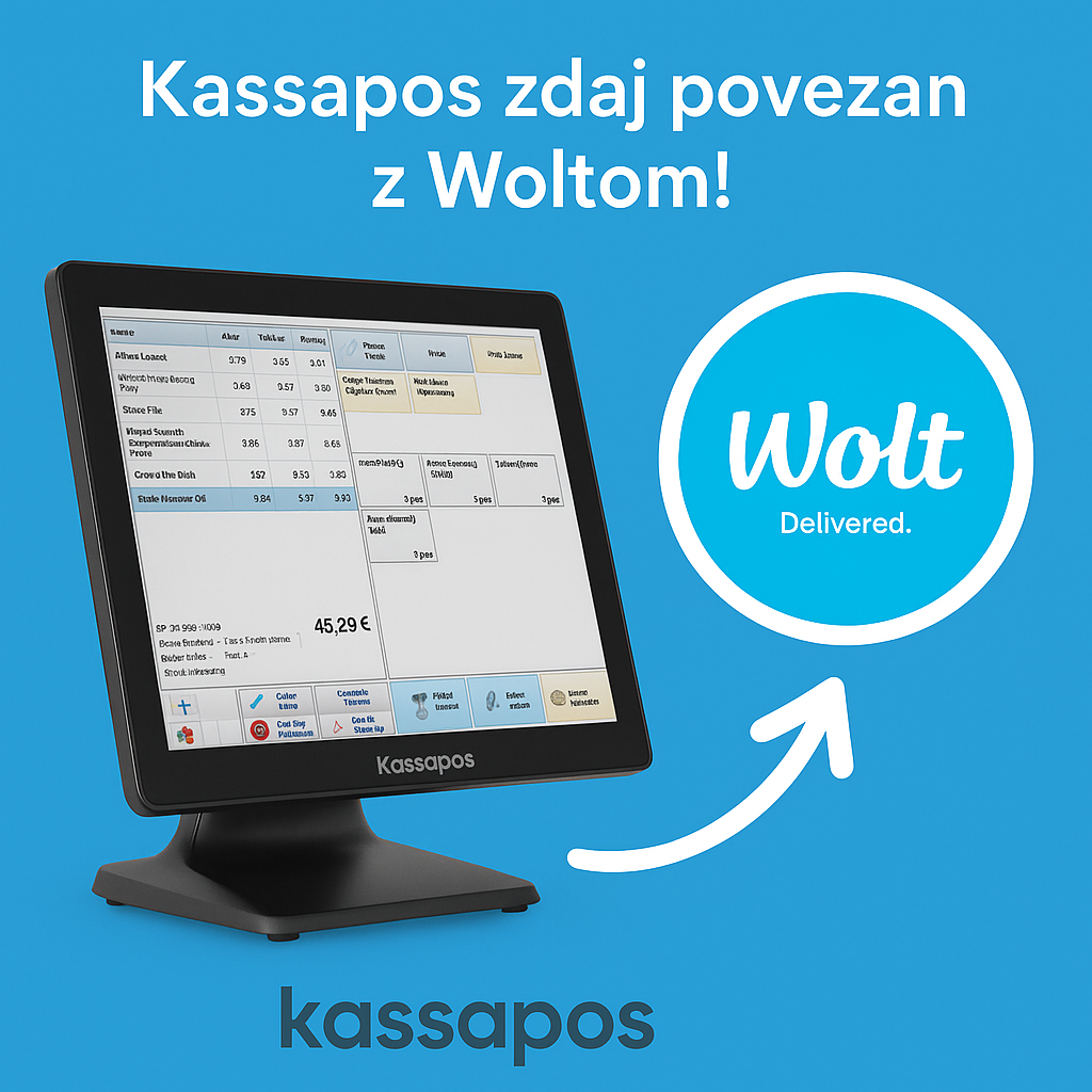 Integracija Wolt naročil v Kassapos blagajno